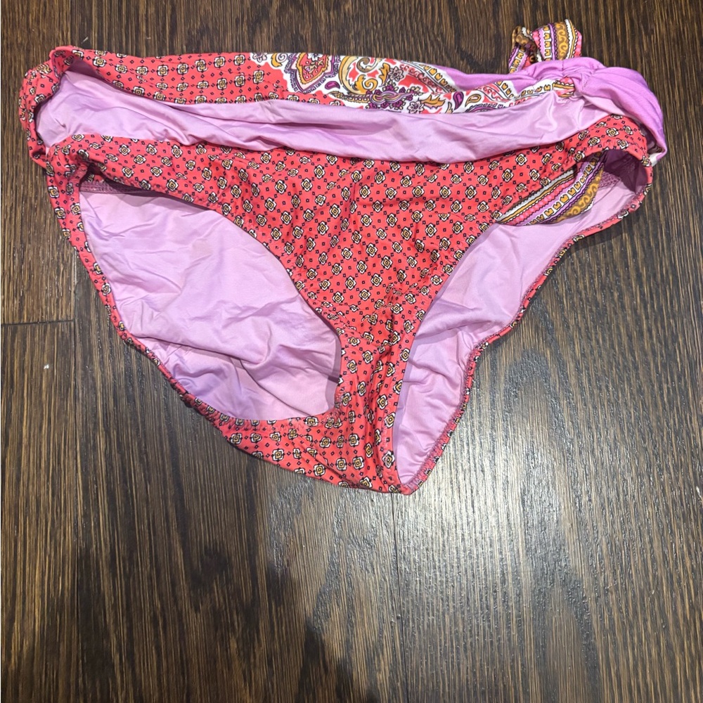 Pink and Red Patterned Bikini